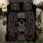 skull reggae with long hair printed bedding set bedroom decor d2114991