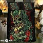 skull roses gentleman printed bedding set bedroom decor d2114189