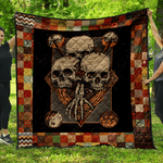 skull three heads quilt blanket dhc31121416td d2447224
