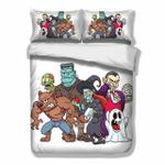 skull wolf pumpkin witch ghost design 3d printed bedding set soft lightweight microfiber comforter