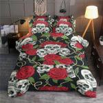 skulls roses horror bedding set bedroom decor d2126413
