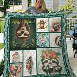 sloth in natural quilt blanket great customized blanket gifts for birthday christmas thanksgiving 0