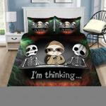 sloth skull im thinking bedding set bedroom decor d2231428