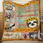 sloth sunflower this year i will be fierce quilt blanket great customized blanket gifts for 0