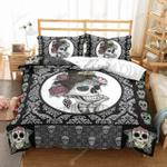 smiling skull printed bedding set bedroom decor d2233025