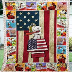 Snoopy America Summer Quilt  Quilt