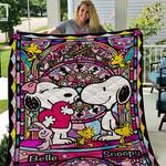 snoopy and belle love quilt quilt d2420831
