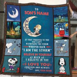 Snoopy Believe In Yourself Personalized Quilt Qh
