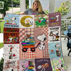 Snoopy Read Book Quilt  Quilt