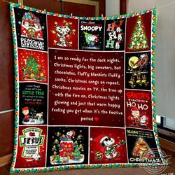 Snoopy Ready For Christmas Quilt Cc