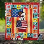 snoopy us flag quilt quilt d2420858