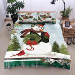 snowman cardinal christmas bedding set tdckc d2225731