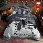 snowman welcome christmas printed bedding set bedroom decor d2231592