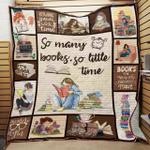 so many books so little time quilt blanket great customized blanket gifts for birthday christmas 0