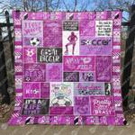 soccer is my life pink quilt blanket aq55 quilt d2417156