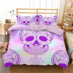 soft 3d printed sugar skull bedding set floral duvet cover 3pcs luxury home textiles queen king