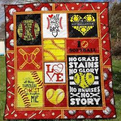Softball 8 Blanket Th1307 Quilt