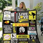 softball customize quilt blanket d2456689