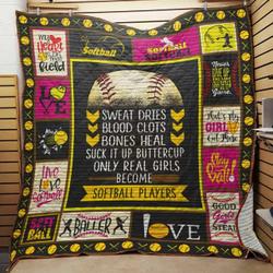 Softball Quilt Blanket Dhc03021437Td