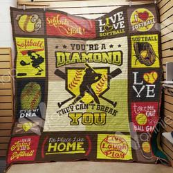 Softball Quilt Blanket Dhc1102506Td