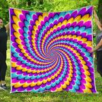 spiral colors moving optical illusion cl17100558mdq quilt blanket d2483821