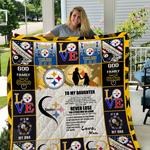 steelers to my daughter love mom quilt d2423082