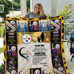 steelers to my son love mom quilt d2422842