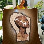strong afro natural short hair art th2309379cl quilt blanket d2414176