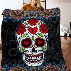 Sugar Skull Day Of The Dead Quilt Blanket C9B010604Ct
