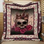 sugar skull flower and cown quilt blanket dhc31121327td d2482450