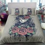 sugar skull lady and roses bed sheets spread comforter duvet cover bedding sets d2120566