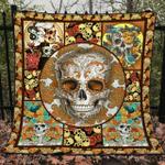 sugar skull my yellow quilt blanket chrismas gift dhc04011241dd d2479946
