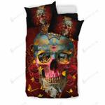 sugar skull rose pattern butterfly bedding set bedroom decor d2126176