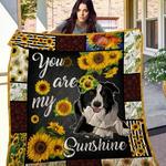 sunflower border collie you are my sunshine quilt blanket great customized blanket gifts for 0