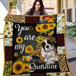 sunflower boxer you are my sunshine quilt blanket great customized blanket gifts for birthday 0