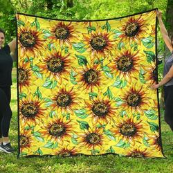 Sunflower Cartoon Cl12100646Mdq Quilt Blanket