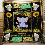 sunflower elephant cl2100478mdq quilt blanket d2478915