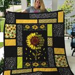 sunflower girl quilt blanket great customized gifts for birthday christmas thanksgiving perfect 0