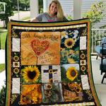 sunflower i will love lord quilt blanket quilt d2417015