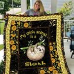 sunflower sloth quilt blanket pm qhn00102 d2451595