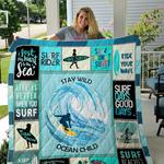 surfing theme stay wild ocean child quilt blanket great customized blanket gifts for birthday 0