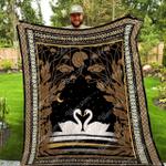 swan couple washable quilt p51 d2422120
