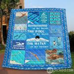 swimming is my sport quilt blanket vq06 quilt d2415162