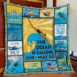 swimming the ocean is calling and i must go quilt blanket d2448225