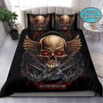 swing skull personalized custom name duvet cover bedding set d2125829