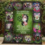 tattooed girl and skull dogs ah quilt derqty d2486510