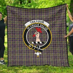 Taylor Weathered Tartan Clan Badge Premium Quilt Th8 Home Decor  Quilt