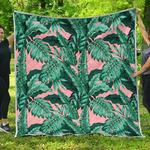 teal banana leaves cl17100586mdq quilt blanket d2447670