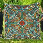 teal bohemian mandala cl17100587mdq quilt blanket d2447952