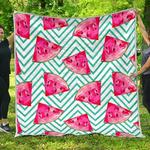 teal chevron watermelon cl17100589mdq quilt blanket d2447934